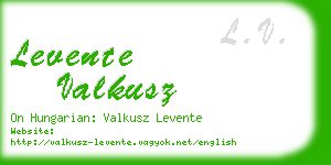 levente valkusz business card